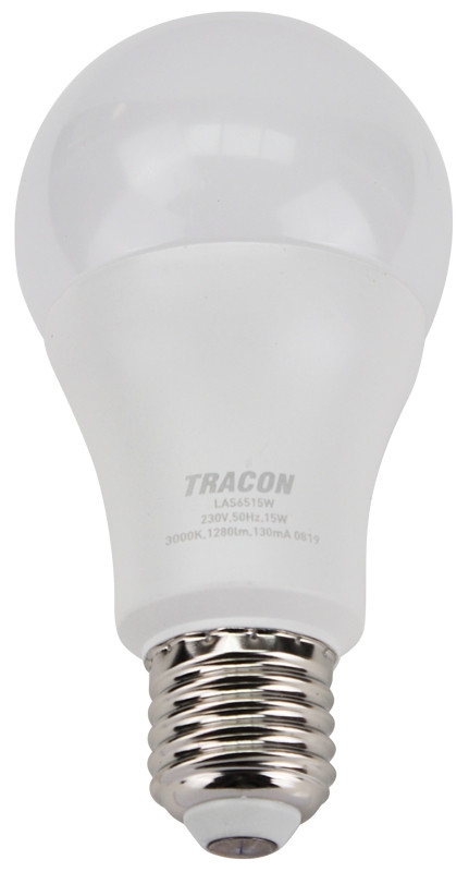 LED žarnica, bučka s čipom SAMSUNG 230V, 50Hz, 15W, 3000K, E27, 1490 lm, 200°, A60, SAMSUNG chip, EEI=F
