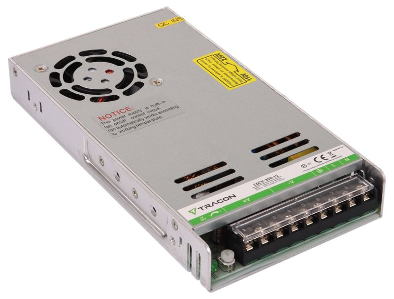 LED gonilnik/napajalnik-kovinsko ohišje 90-264VAC/12VDC,350W,0-29A, IP20