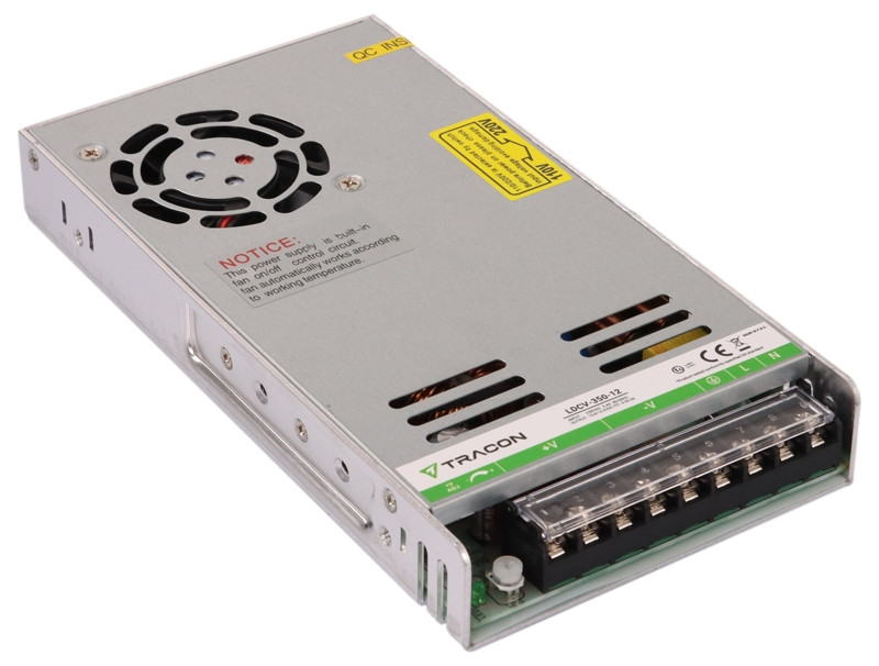 LED gonilnik/napajalnik-kovinsko ohišje 90-264VAC/12VDC, 350W, 0-29A, IP20
