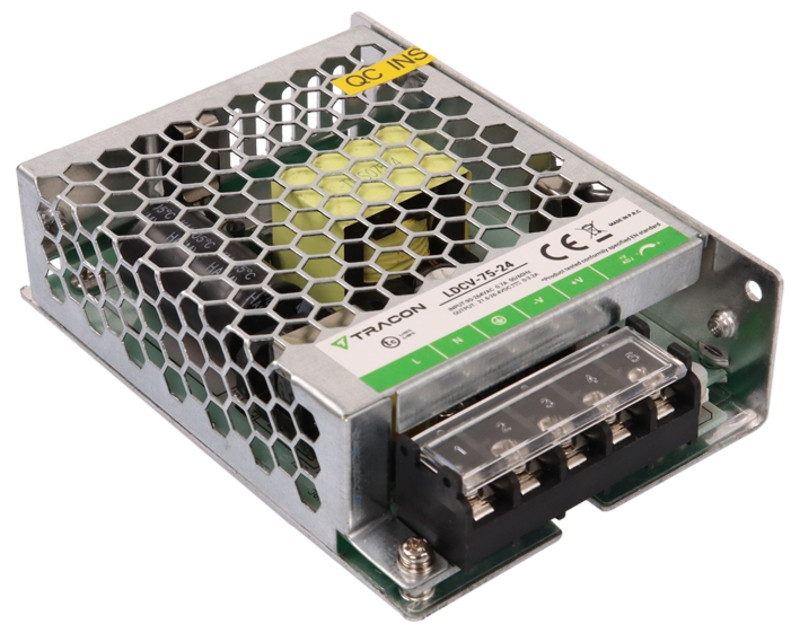 LED gonilnik/napajalnik-kovinsko ohišje 90-264VAC/24VDC, 75W, 0-3,2A, IP20