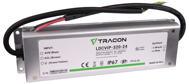 Zaščiteni LED gonilnik/napajalnik- kovinsko ohišje 90-264VAC/24VDC, 320W, 0-13,3A, IP67