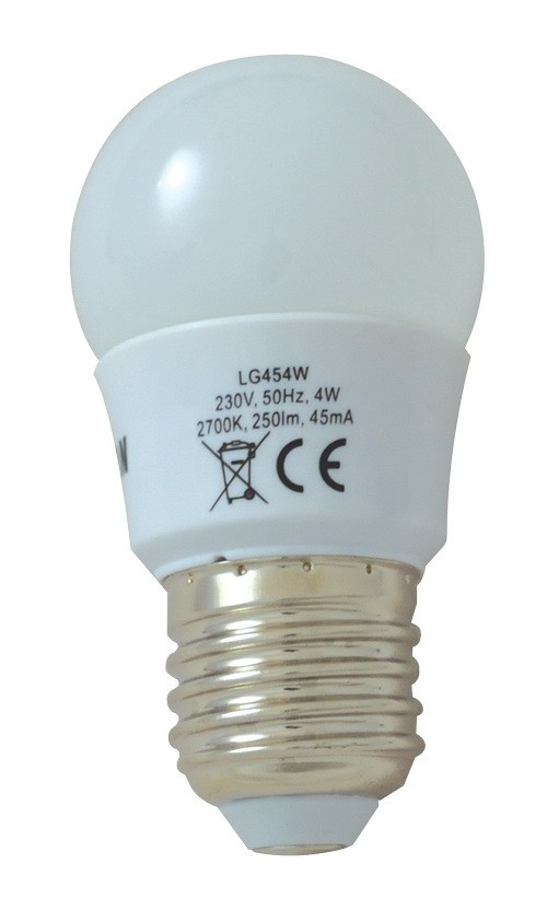 Zatemnilna LED žarnica 230VAC, 5W, 2700 K, E27, 370 lm, 250 °, EEI =A