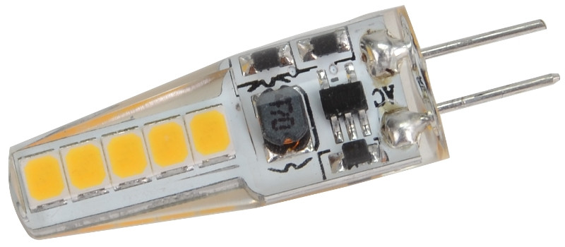 LED žarnica s silikonskim ohišjem 12 VAC/DC, 2 W, 4000 K, G4, 180 lm, 270°, EEI=A++