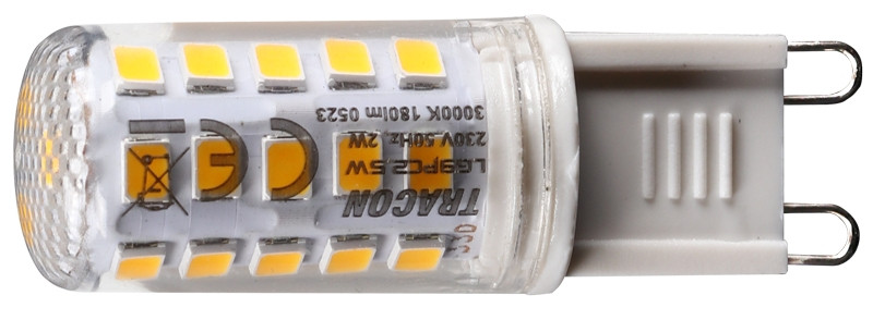 LED žarnica G9 v ohišju iz umetne mase 230 V, 50 Hz, G9, 2,5 W, 180 lm, 2700 K, 300°, EEI=F