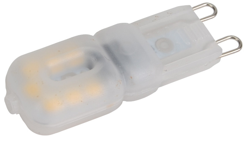 LED žarnica z ohišjem iz umetne mase 230 VAC, 2,5W, 2700K, G9, 180 lm, 270°, EEI=G