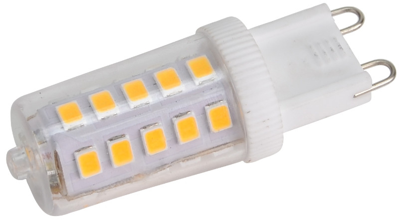 LED žarnica z ohišjem iz umetne mase 230 VAC, 3 W, 4000 K, G9, 350 lm, 270°, EEI=A++