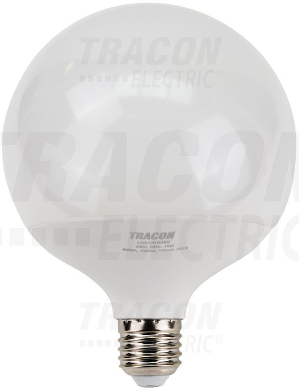 LED žarnica, bučka s čipom SAMSUNG 230V, 50Hz, 16W, 4000K, E27, 1660lm, 270°, G120, SAMSUNGchip , EEI=F