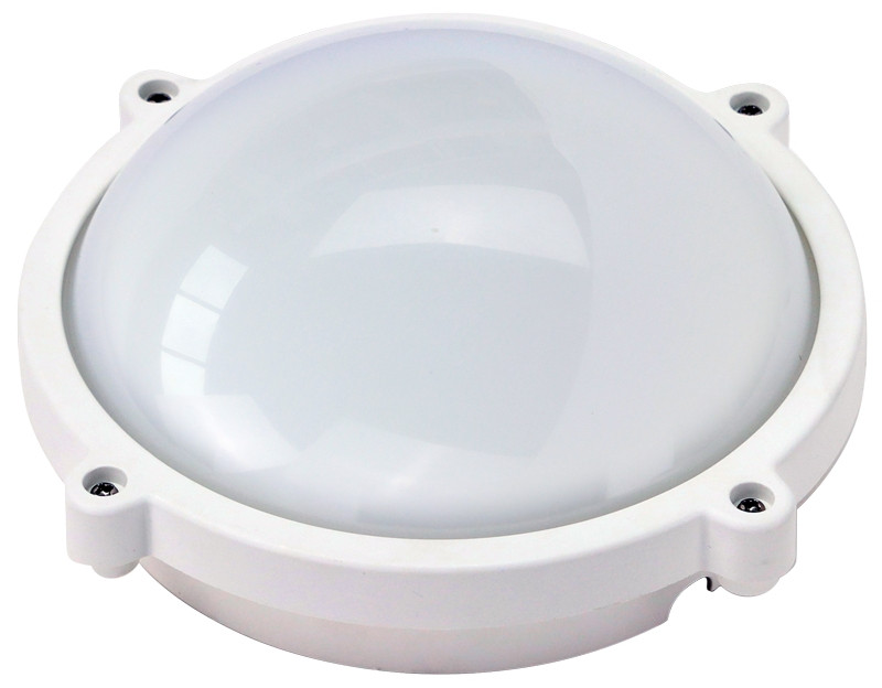 Ladijska LED svetilka-plastična, okrogla, zaščitena 230 VAC, 50 Hz, 8 W, 640 lm, 4000 K, IP65,EEI=A+