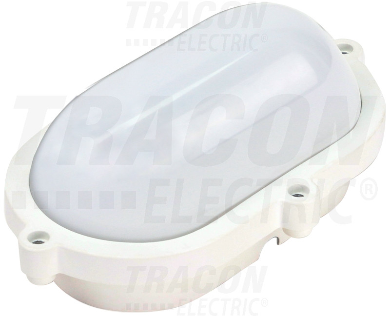 Ladijska LED svetilka-plastična, ovalna, zaščitena 230 VAC, 50 Hz, 8 W, 640 lm, 4000 K, IP65,EEI=A+