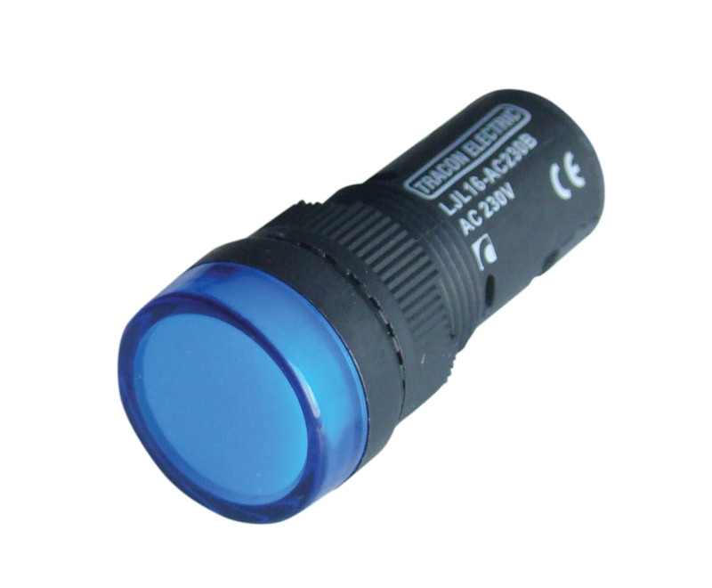 LED signalna svetilka, 16 mm, 24V AC/DC, modra