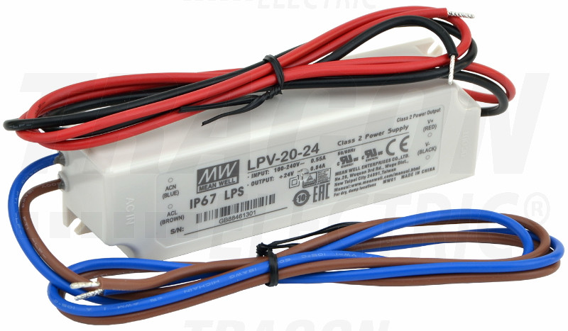 LED gonilnik/napajalnik 90-264 VAC / 24 VDC; 20 W; 0-0,84 A; IP67