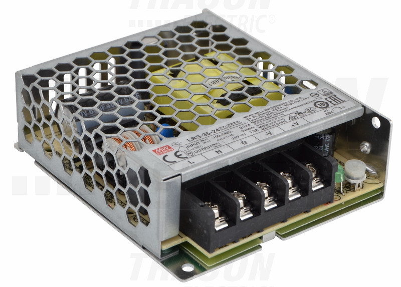 LED gonilnik/napajalnik, kovinski 85-264 VAC / 24 VDC; 35 W; 0-1,5 A