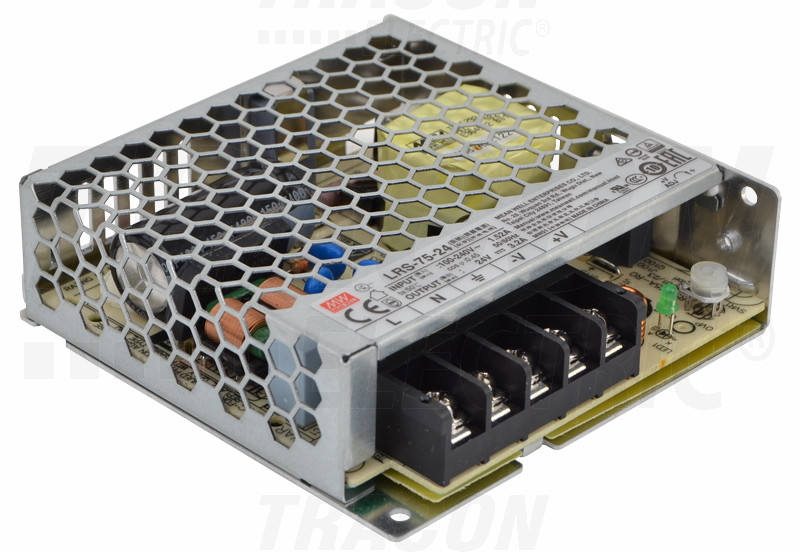 LED gonilnik/napajalnik, kovinski 85-264 VAC / 24 VDC; 75 W; 0-3,2 A