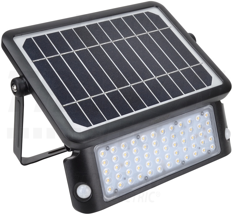 LED solarni reflektor, senzor gibanja 10 W, 4000 K, 1080 lm, IP65, 3,7 V 7200 mAh