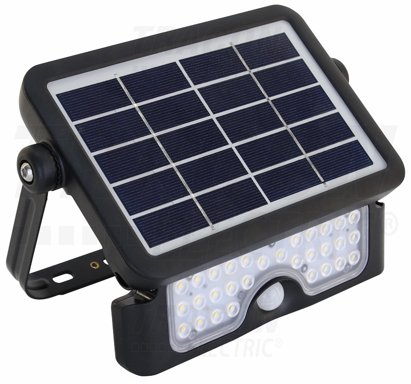 LED reflektorska svetilka s sončnimi celicami, senzor gibanja 5 W, 4000 K, 500 lm, IP65, 3,7 V 2×1500 mAh