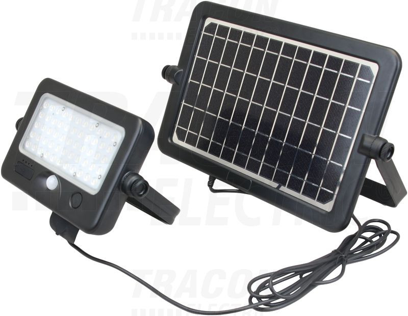 LED solarni reflektor, senzor gibanja 10 W, 4000 K, 1100 lm, IP65, 3,7 V 7200 mAh