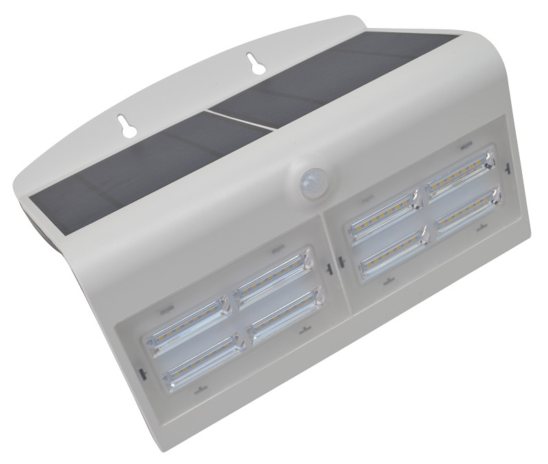 LED solarni reflektor s senzorjem gibanja, stenski, bel 6,8 W, 4000 K, 800 lm, IP65, 3,7 V, 4 Ah