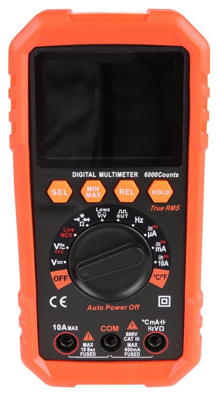 Digitalni multimeter TRMS, ACV, DCV, ACA, DCA, OHM, FREQ, diode, NCV, signal
