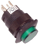 Mini signalna svetilna tipka 1Z, 110V AC zelena