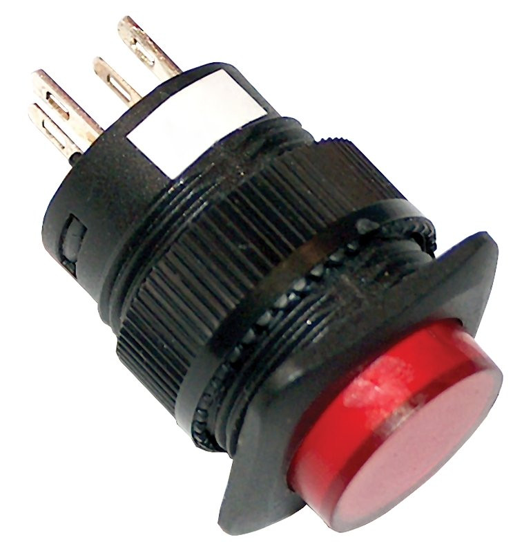 Mini signalno svetilno stikalo 1Z, 110V AC rdeče