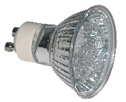 LED žarnica, MR11, MR230, 230V 1,2 W 18LED, rdeča, GU10