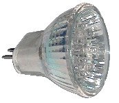 LED žarnica, MR11, 12V 0,8 W 12LED, rdeča, G5.5