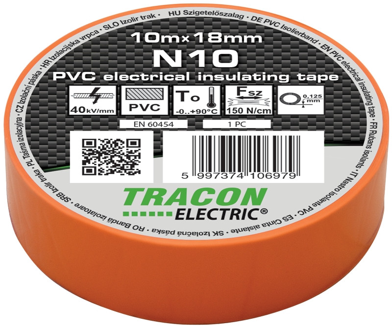 PVC izolirni trak 10m x 18mm oranžen