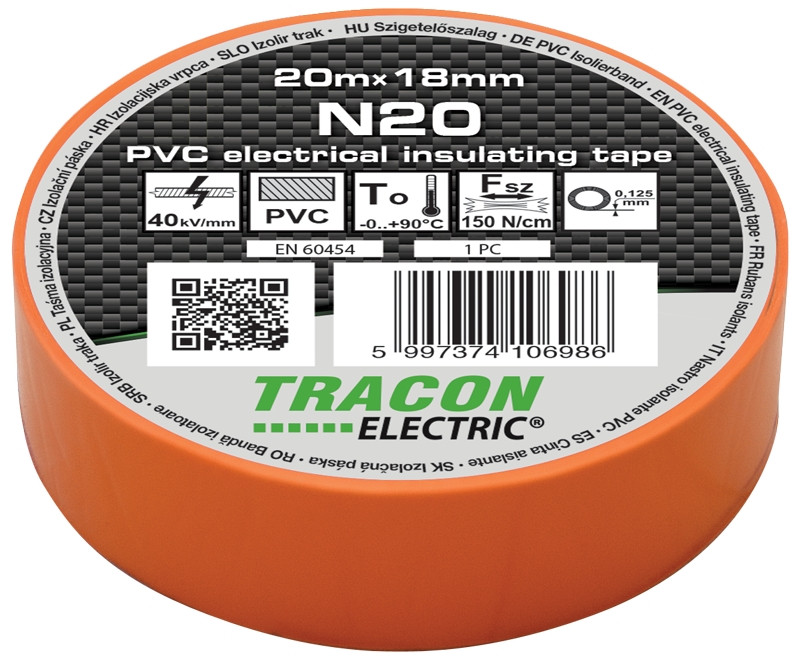 PVC izolirni trak 20m x 18mm oranžen