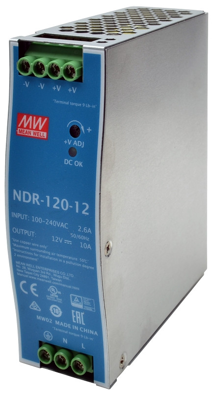 Napajalnik za DIN letev 90-264 VAC / 12-14 VDC; 120 W; 0-10 A