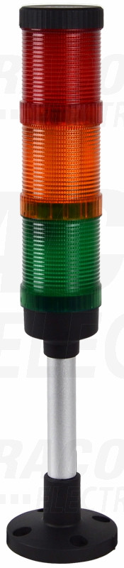 Barvno opozorilni stebriček, navpični (brez sirene) AC230V, 3 R,Y,G, IP65