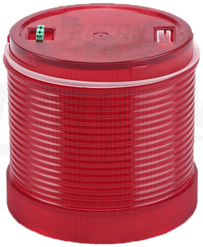 Barvno opozorilni stebriček, rdeči, za zvočno podnožje 230V AC, IP65