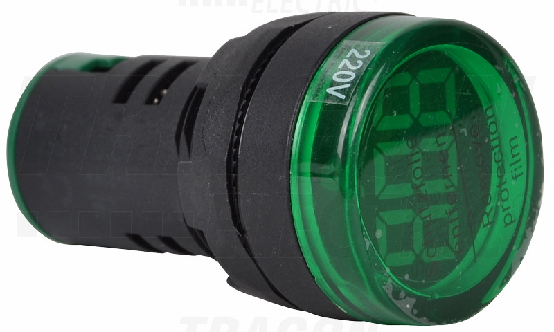 Merilnik napetosti z LED signalno svetilko, zelen 24-500VAC, d=22mm