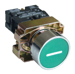 Označena tipka z ohišjem, zelena, 1×NO, 3A/240V AC, IP44