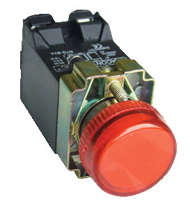 Signalna svetilka, rdeča, glim/transf., 3A/230V AC, IP42, NYGI6