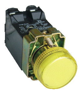 Signalna svetilka z ohišjem, rumena, glim/transf., 3A/230V AC, IP44, NYGI6
