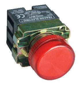 Signalna svetilka, rdeča, glim, 3A/400V AC, IP42, NYGI230