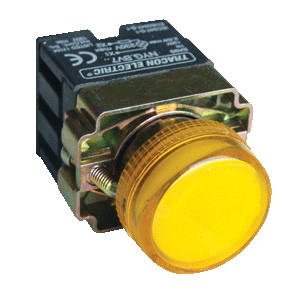 Signalna svetilka z ohišjem, rumena, glim, 3A/230V AC, IP44, NYGI130