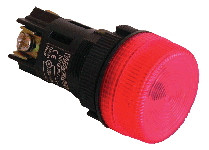 Signalna svetilka, rdeča, 0,4A/250V AC, d=22mm, IP42