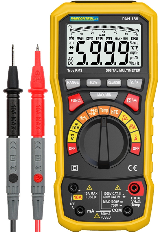 Digitalni mulitmeter True RMS DCV, ACV, DCA, ACA, OHM, C, °C, dioda