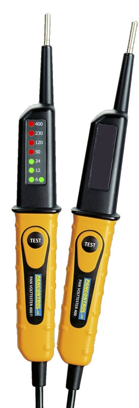 Preizkuševalec napetosti, 2P, LED prikaz., tester AVK 6‐400V AC/DC, 30mA FI‐Test