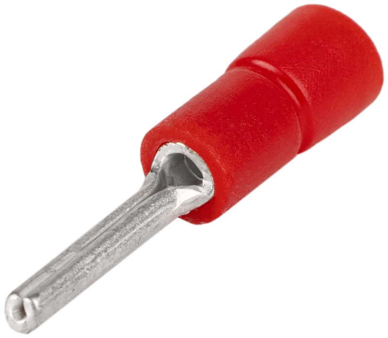 Izolirani igličast kontakt 1,5mm2, l1=12 mm, d1=1,8 mm, rdeč