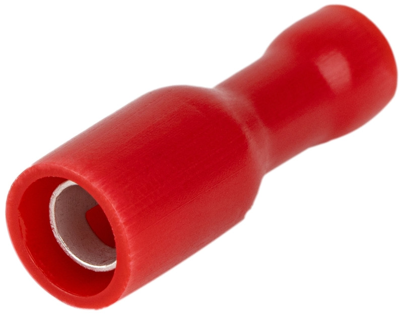 Okrogli ženski kontakt 1,5 mm2, d1=1,8 mm, d2=4 mm, rdeč