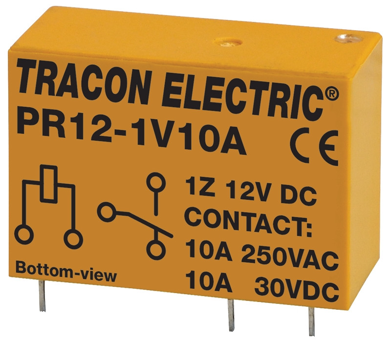 Print rele 12 V DC z 1 preklop. kontakt., 230 V AC/ 30 V DC/ 10 A