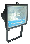 Reflektor halogenski, R7s, 150 W, 78 mm, črn, IP 54