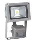 SMD LED spot svetilo s senzorjem gibanja 10W, 5000K, IP65, 85-265VAC, 700lm, 180°, 5-12m, 10s-7min, 3-2000lux