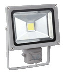 SMD LED spot svetilo s senzorjem gibanja 20W, 5000K, IP65, 85-265VAC, 1400lm, 180°, 5-12m, 10s-7min, 3-2000lx