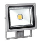 SMD LED spot svetilo s senzorjem gibanja 30W, 5000K, IP65, 85-265VAC, 2100lm, 180°, 5-12m, 10s-7min, 3-2000lx
