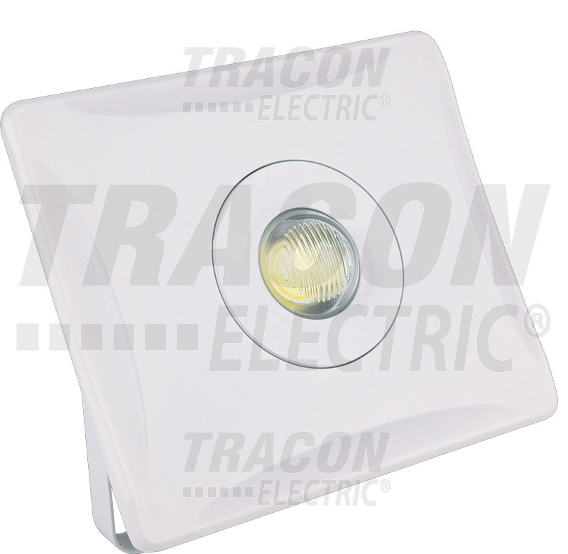 COB LED reflektor, bel 180-265 VAC, 30 W, 4.000 K, 100 °, 2100 lm, IP65, EEI = A