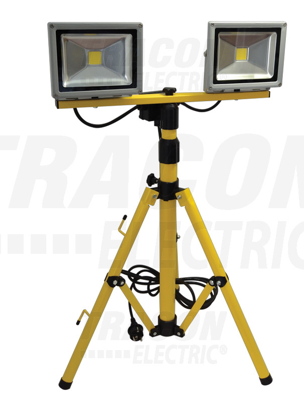 Prenosni LED reflektor - montažni s stojalom 2×20W, 4500K, IP65, 85-265V AC, 2×1400lm, EEI=A