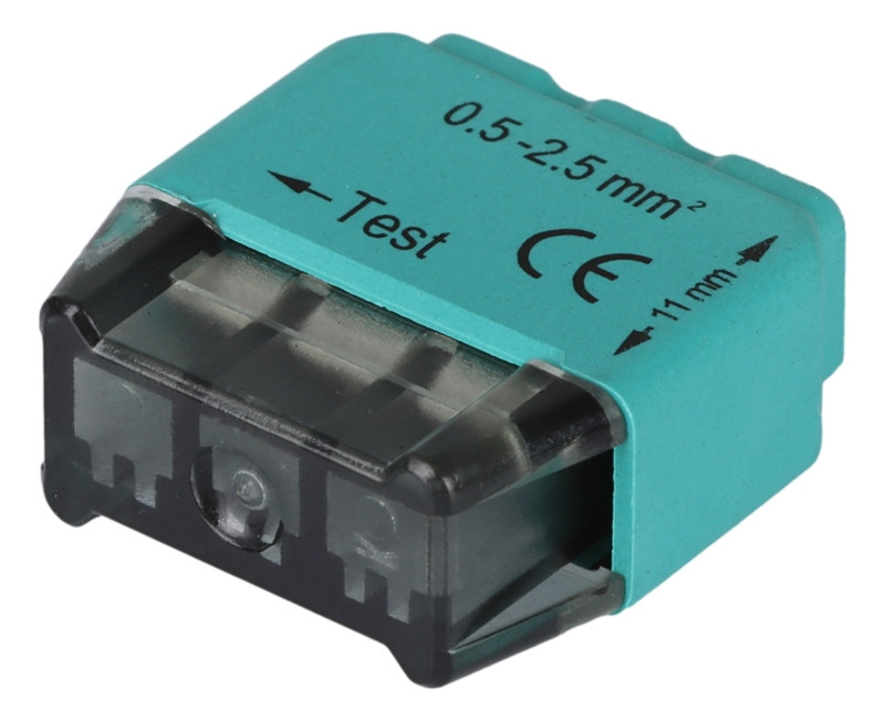 Hitra sponka brez vijakov, zelena 3x0,5-2,5mm2, 450VAC, max. 16A